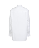 Boxy fit tailored shirt with contrast details in pure white cotton - White | Giemme BrandsCorporate