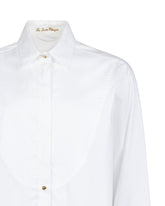 Boxy fit tailored shirt with contrast details in pure white cotton - White | Giemme BrandsCorporate