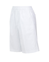 Regular-Fit Shorts aus reinem Popeline aus extrafeiner doppelt gewundener Baumwolle in Weiß mit blauen Streifen und Pailletten - Hellblau | Giemme BrandsCorporate