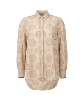 Camicia regular fit con collo francese in puro cotone San Gallo tinto capo beige - Caliban donna - New in | Giemme BrandsCorporate