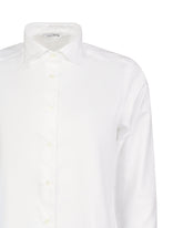 Camicia regular fit con collo francese in puro cotone Panama bianco - Bianco | Giemme BrandsCorporate