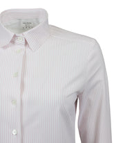 Camicia regular fit in esclusivo tessuto high performance Skinlike bianco a righe rosa - Rosa | Giemme BrandsCorporate