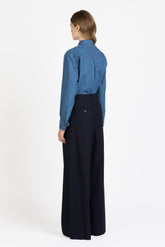 Camicia sartoriale in denim con accessori in metallo - Denim Chiaro | Giemme BrandsCorporate