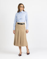 Camicia slim fit in cotone elasticizzato azzurro - Azzurro | Giemme BrandsCorporate
