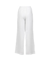 Pantaloni regular fit in puro lino tinto capo bianco - Bianco | Giemme BrandsCorporate