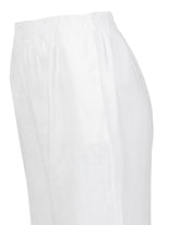 Pantaloni regular fit in puro lino tinto capo bianco - Bianco | Giemme BrandsCorporate