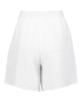 Regular fit shorts in pure white garment dyed linen - Complete the Look | Giemme BrandsCorporate