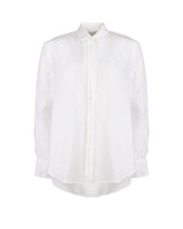 Over-Fit Hemd aus reinem, stückgefärbtem Leinen in Weiß - Damen Last Chance | Giemme BrandsCorporate