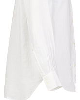 Over-Fit Hemd aus reinem, stückgefärbtem Leinen in Weiß - Weiß | Giemme BrandsCorporate