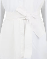 Abito a kimono over fit con cintura in vita in cotone Sangallo elasticizzato bianco - Bianco | Giemme BrandsCorporate