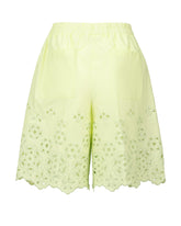 Shorts regular fit in cotone Sangallo elasticizzato verde - Verde | Giemme BrandsCorporate