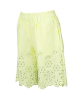 Shorts regular fit in cotone Sangallo elasticizzato verde - Verde | Giemme BrandsCorporate