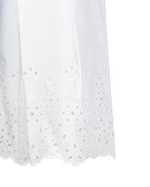 Lange Regular-Fit-Hose aus weißem elastischem Sangallo-Baumwollstoff - Weiß | Giemme BrandsCorporate