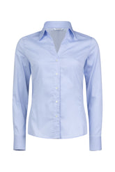 Camicia slim fit in cotone elasticizzato azzurro - Caliban donna - New in | Giemme BrandsCorporate