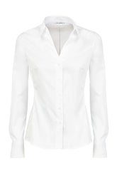 White stretch cotton satin shirt - White | Giemme BrandsCorporate