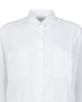 Over-Fit-Hemd mit aufgesetzten Taschen aus reiner weißer Baumwolle. - Weiß | Giemme BrandsCorporate