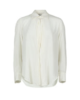 Regular fit shirt with sailor collar in white stretch silk - Woman collection | Giemme BrandsCorporate