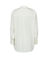 Regular fit shirt with sailor collar in white stretch silk - White | Giemme BrandsCorporate