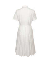 Midi-Chemisier-Regular-Fit-Kleid aus elastischer Baumwolle in Weiß - Weiß | Giemme BrandsCorporate