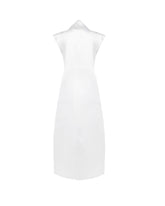 Giacca abito smanicata over fit in pura seta bianca - Bianco | Giemme BrandsCorporate