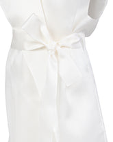 Giacca abito smanicata over fit in pura seta bianca - Bianco | Giemme BrandsCorporate
