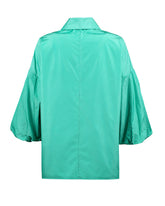 Camicia regular fit con scollo aperto e manica ampia in poliestere con esclusiva colorazione verde - Verde | Giemme BrandsCorporate