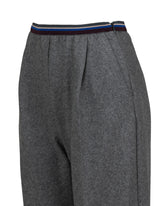 Wide-leg pants in grey wool - Grey | Giemme BrandsCorporate