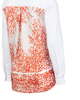 Regular-Fit-Hemd mit Polokragen aus reinem Baumwollstoff in Weiß, mit einem Paneel aus reiner Seide - Weiß | Giemme BrandsCorporate