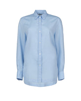 Over fit shirt in pure light blue tencel - Light blue | Giemme BrandsCorporate