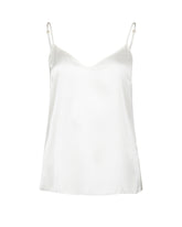 Regular Fit Top aus exklusiver weißer Stretch-Seide - Weiß | Giemme BrandsCorporate