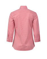 Camicia regular fit in cotone elasticizzato con motivo vichy rosso - Rosso | Giemme BrandsCorporate