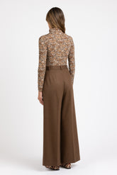 Dolcevita in tessuto high performance Skinlike in esclusiva stampa sui toni del beige - Beige | Giemme BrandsCorporate