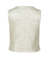 Regular fit vest in white sequins - White | Giemme BrandsCorporate