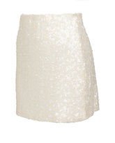 Minigonna in paillettes bianche foderata - Bianco | Giemme BrandsCorporate