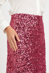 Gonna longuette con paillettes fuxia - Fuxia | Giemme BrandsCorporate