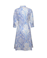 Regular fit shirt dress in stretch cotton with an exclusive light blue print - Light blue | Giemme BrandsCorporate