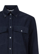 Camicia over fit con colletto button down in puro cotone blu - Blu | Giemme BrandsCorporate