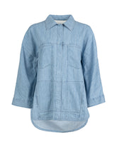 Oversized shirt jacket in pure organic cotton denim - Total look woman | Giemme BrandsCorporate