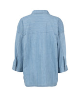 Over-Fit Hemdjacke aus reinem Bio-Baumwoll-Denim - Hellem denim | Giemme BrandsCorporate