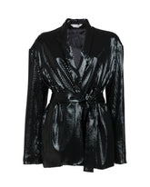 Giacca regular fit in paillettes tono su tono verdi - Le Sarte Pettegole - New in | Giemme BrandsCorporate