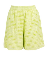 Short regular fit in puro cotone Sangallo tinto capo verde - Verde | Giemme BrandsCorporate