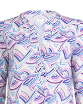Abito lungo modello caftano in tessuto high performance Skinlike con esclusiva fantasia lilla - Lilla | Giemme BrandsCorporate