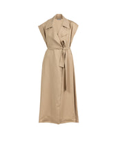 Giacca abito smanicata over fit in puro tencel beige - Beige | Giemme BrandsCorporate