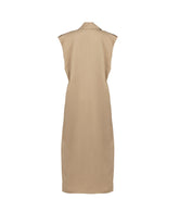 Giacca abito smanicata over fit in puro tencel beige - Beige | Giemme BrandsCorporate