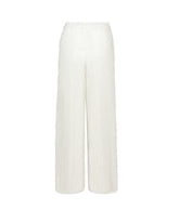 Lange Regular-Fit Palazzo-Hose aus reiner weißer Viskose mit Applikationen - Weiß | Giemme BrandsCorporate