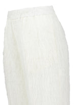 Lange Regular-Fit Palazzo-Hose aus reiner weißer Viskose mit Applikationen - Weiß | Giemme BrandsCorporate