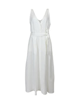 Abito chemisier regular fit con scollo a V in puro lino bianco - New in Donna | Giemme BrandsCorporate