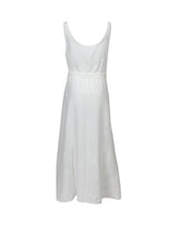 Abito chemisier regular fit con scollo a V in puro lino bianco - Bianco | Giemme BrandsCorporate