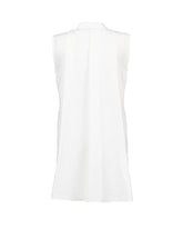 Camicia smanicata regular fit con doppia tasca in puro lino bianco - Bianco | Giemme BrandsCorporate