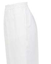 Pantaloni a palazzo regular fit in puro lino bianco - Bianco | Giemme BrandsCorporate